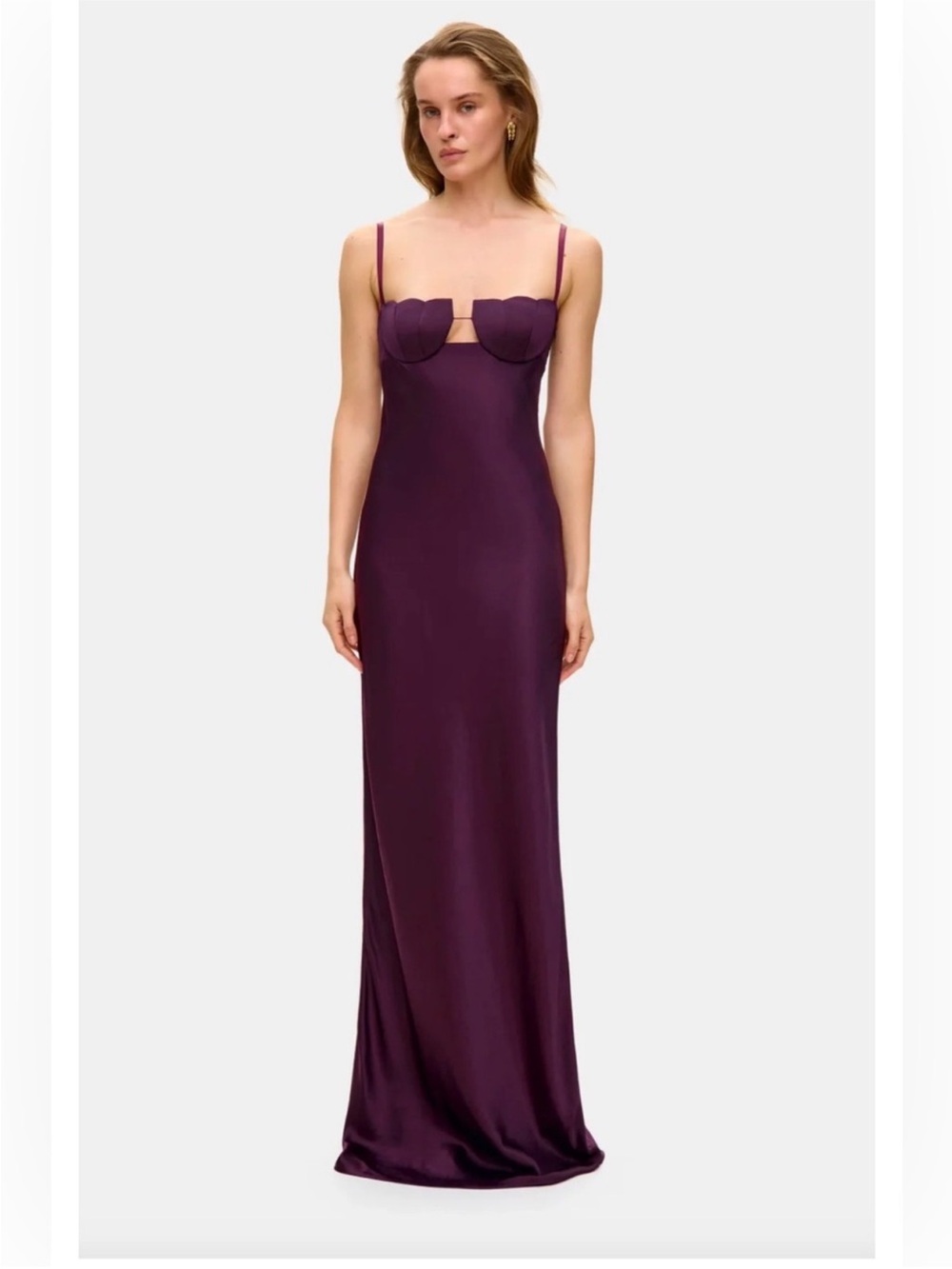 Anna October Tulip Dress in Aubergine